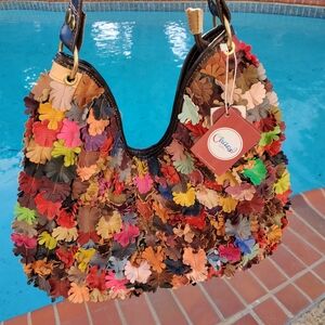 Chaos by Elsie Blooming Garden Leather Shoulder Floral Bag